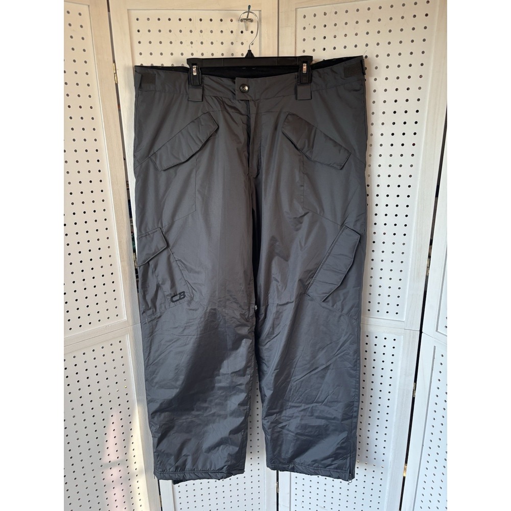 CB Sports Snowboarding Snow Ski Pants Adult XXL Stretch-O-Rama Gray Insulated